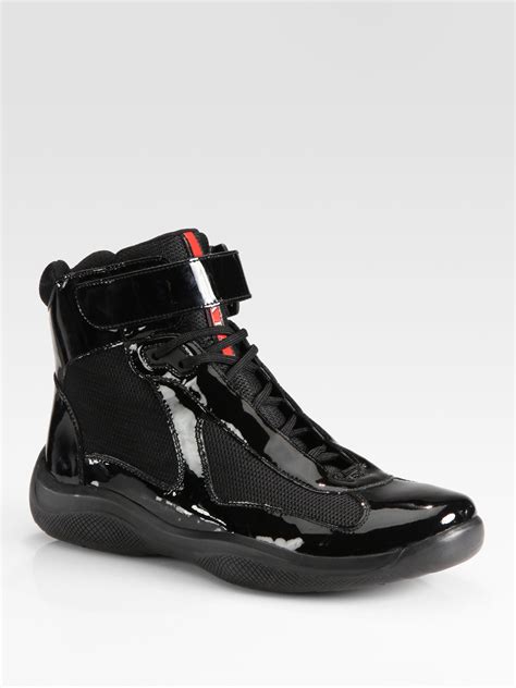 prada high top sneakers with strap|Prada high top sneakers women's.